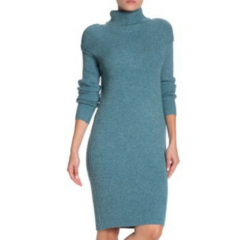 NWOT Solution Turtleneck Long Sleeve Ribbed Dress